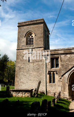 La grande église de St James, Fulbrook, Oxfordshire, England, UK Banque D'Images