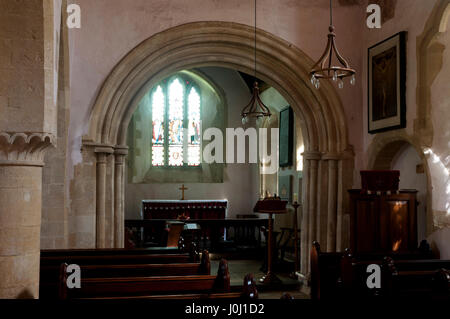 La grande église de St James, Fulbrook, Oxfordshire, England, UK Banque D'Images