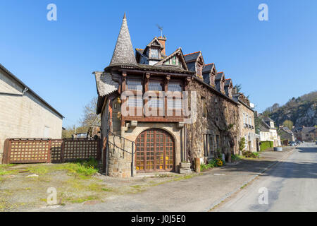 Maison à pans de bois de Mont-Dol, Bretagne, France. Banque D'Images