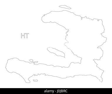 Haïti contours silhouette site illustration Illustration de Vecteur