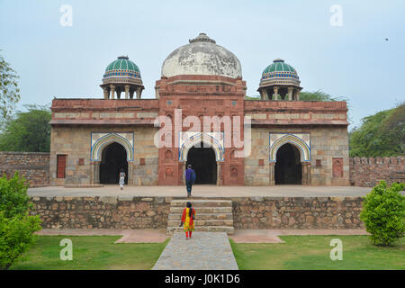 La mosquée d'Isa Khan Niyazi, une partie de la Tombe de Humayun, Delhi, Inde complexe Banque D'Images