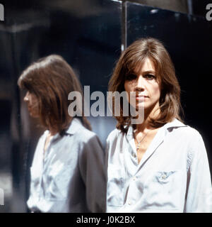 Schauspielerin und Französische Sängerin Françoise Hardy dans Fernsehshow «Liedercircus der', Deutschland 1970 er Jahre. Chanteuse française Françoise Hardy à une émission de télévision, de l'Allemagne des années 1970. Banque D'Images