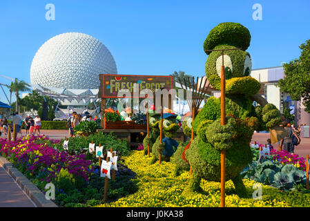 Epcot Flower et Garden Festival, frais d'Epcot, Disney World, Orlando Banque D'Images