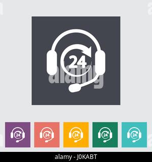 Support 24 heures Illustration de Vecteur