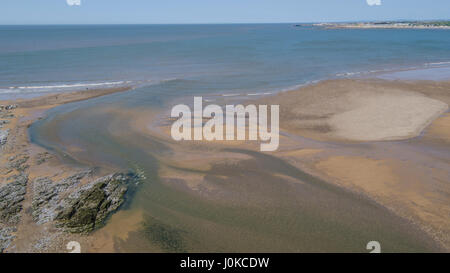 Vues aériennes sur Ogromore by Sea et Oxwich Banque D'Images