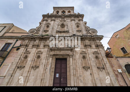 Église de l'Esprit Saint (Chiesa dello Spirito Santo) sur l'île d'Ortygie, partie historique de la ville de Syracuse, l'angle sud-est de l'île de la Sici Banque D'Images