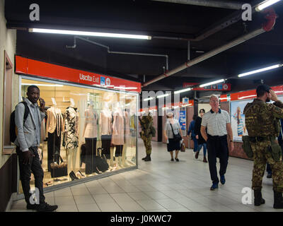 L'expérience du métro de Milan Banque D'Images