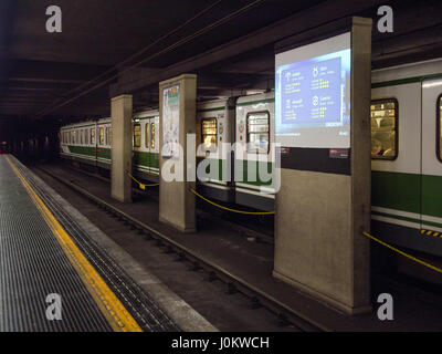 L'expérience du métro de Milan Banque D'Images