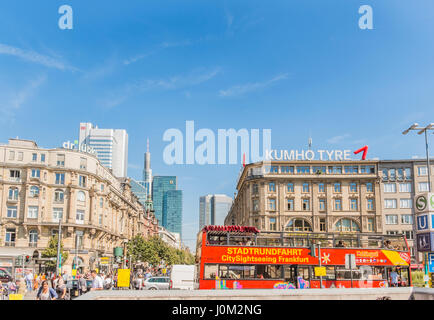 City sightseeing bus à l'arrêt de bus de la gare principale Banque D'Images