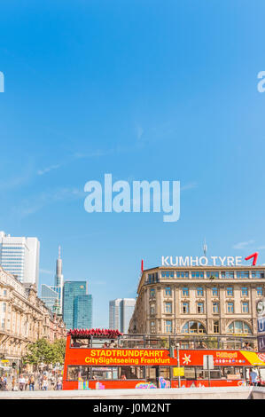 City sightseeing bus à l'arrêt de bus de la gare principale Banque D'Images