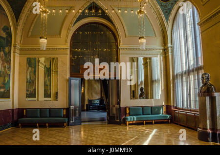 La Maison municipale de Prague est avant tout la ville de style Art Nouveau, et l'un des plus beaux d'Europe. Banque D'Images