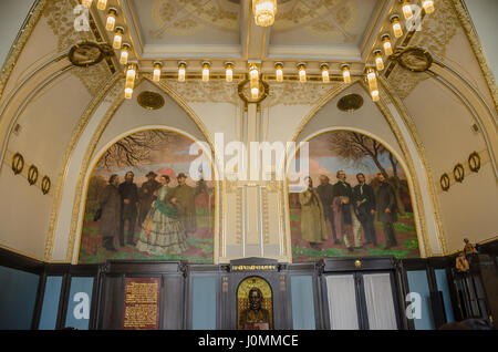 La Maison municipale de Prague est avant tout la ville de style Art Nouveau, et l'un des plus beaux d'Europe. Banque D'Images