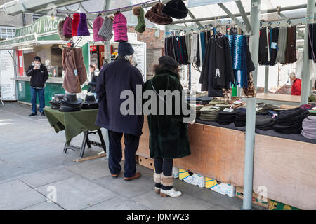 Hat sur BLOCAGE,Marché,New York Shambles Angleterre Banque D'Images