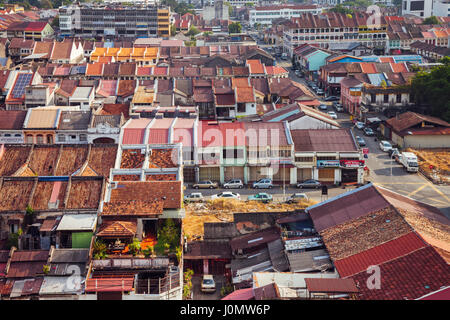 Georgetown, Malaisie - Mars 27, 2016 : vue panoramique sur le quartier historique de Georgetown le 27 mars 2016 à Penang, Malaisie. Banque D'Images