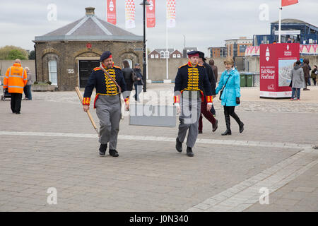 Woolwich, UK. 14 avr, 2017. Royal Greenwich Tall Ships Festival à Woolwich. Keith : Larby/Alamy Live News Banque D'Images
