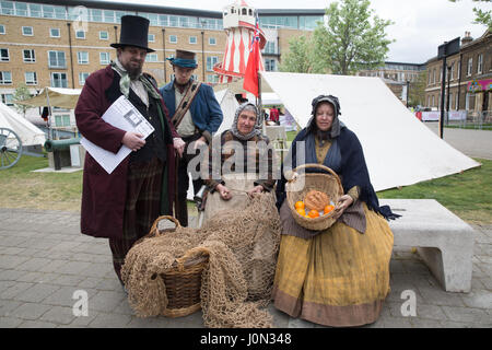 Woolwich, UK. 14 avr, 2017. Royal Greenwich Tall Ships Festival à Woolwich. Keith : Larby/Alamy Live News Banque D'Images