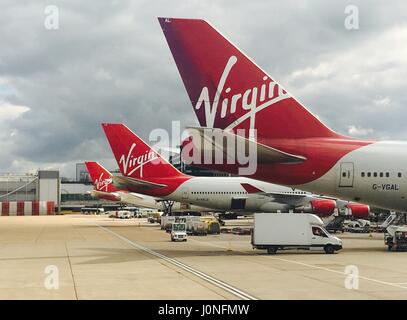 Virgin Atlantic, l'aéroport de Gatwick Banque D'Images