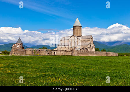 Monastère orthodoxe de Kakhetia Alaverdi, région de la Géorgie. Banque D'Images