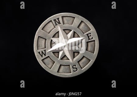 Objet graphique simple d'une rose des vents navigation Banque D'Images