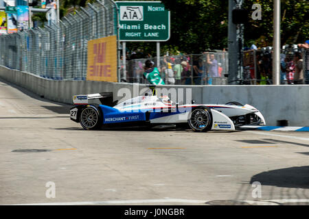 E Formula Racing dans les rues de Miami USA Banque D'Images