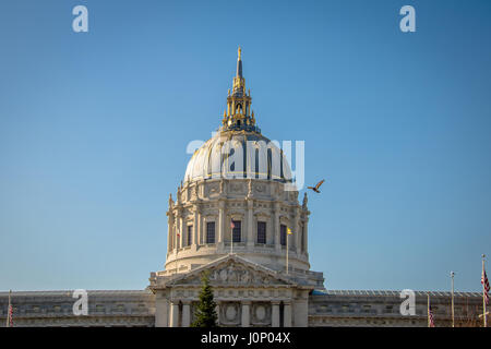 Dôme de l'Hôtel de ville de San Francisco - San Francisco, California, USA Banque D'Images