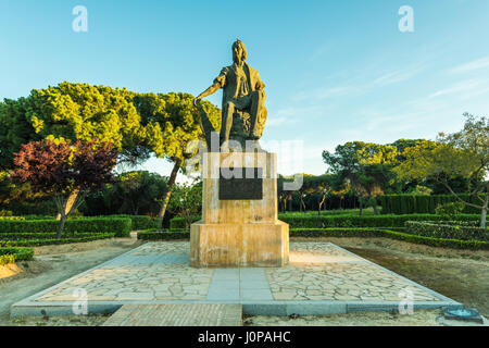 Christophe Colomb ou Colomb statue monument à La Rabida, Huelva, Espagne près de Palos de la Frontera Banque D'Images