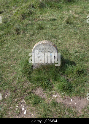 Le début de la manière de Purbeck sur Ballard, Dorset. Banque D'Images