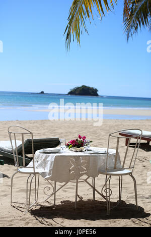 Le tableau sur la plage, Nosy Be, Madagascar Banque D'Images