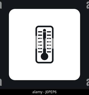Thermomètre indique l'icône haute température Illustration de Vecteur