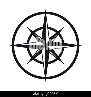 Signe de boussole pour déterminer directions cardinales Illustration de Vecteur