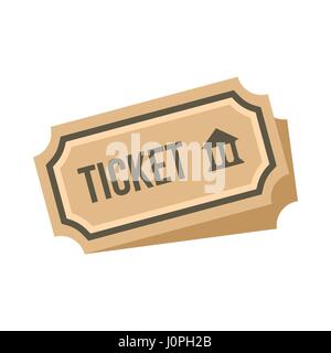 Billet Musée, icône de style plat Illustration de Vecteur