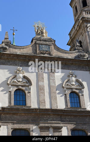 Église des Jésuites windows, Innsbruck, Autriche Banque D'Images