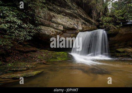 Raper Creek Falls est situé au nord de la Géorgie dans le comté de habersham. Les chutes sont à environ 15 m de hauteur et unique dans l'aspect Banque D'Images