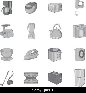 Electroménager icons set Illustration de Vecteur