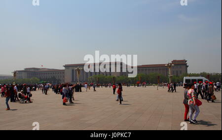 Grand Hall du Peuple, sur le côté ouest de la place Tiananmen à Beijing Chine Banque D'Images