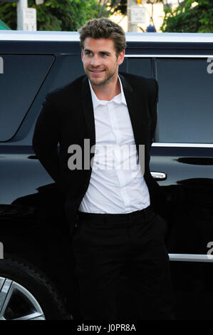 Liam Hemsworth assiste à la premiere vacances au Westwood Village Theatre le 27 juillet 2015 à Los Angeles, Californie. Banque D'Images