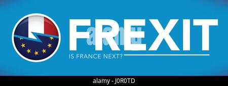 FREXIT France Décision de quitter l'UE Illustration de Vecteur