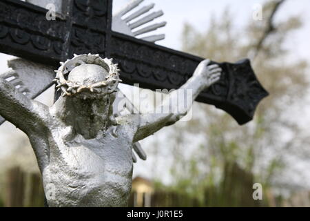 Jésus sur Croix Banque D'Images