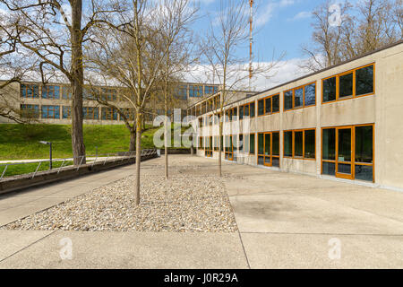 L'École de design d'Ulm (Hochschule für Gestaltung) à Ulm, Allemagne. Banque D'Images