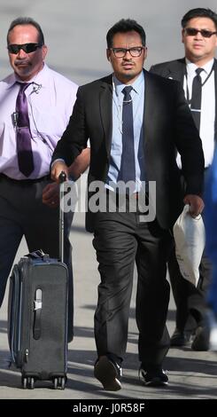 Michael Pena vu arriver à l'ABC Studios pour Jimmy Kimmel Live avec : Michael Pena Où : Los Angeles, California, United States Quand : 16 Mars 2017 Banque D'Images