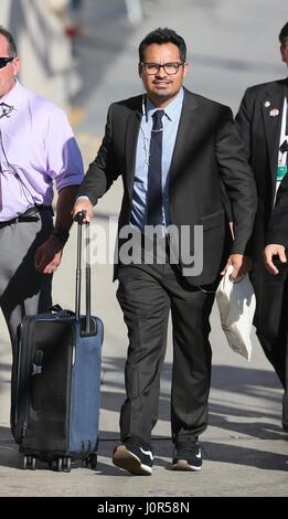 Michael Pena vu arriver à l'ABC Studios pour Jimmy Kimmel Live avec : Michael Pena Où : Los Angeles, California, United States Quand : 16 Mars 2017 Banque D'Images