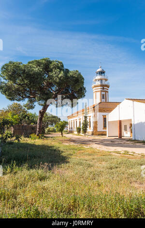 Faro à Mazagon près de Palos de la Frontera, Cadiz, Espagne Banque D'Images