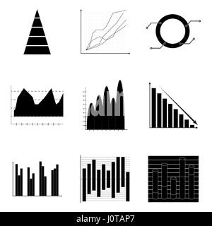 Graphique et des graphiques. Schéma d'affaires et infograph, vector illustration Banque D'Images