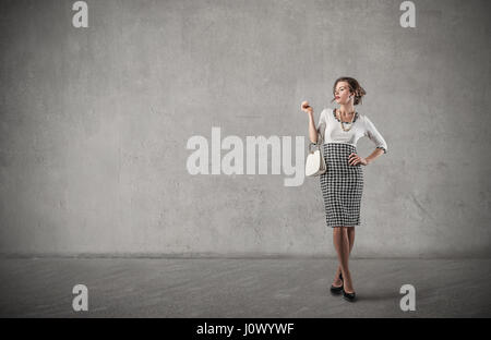 Plein de goût photo de femme élégante Banque D'Images