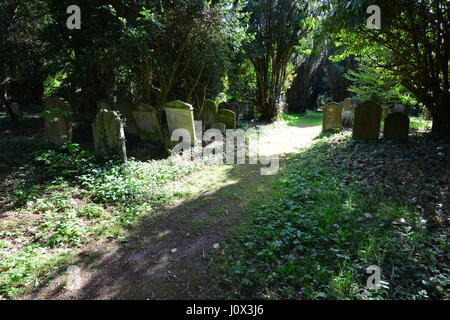 Un cimetière à Horsham, Sussex de l'Ouest Banque D'Images