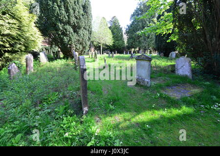 Un cimetière à Horsham, Sussex de l'Ouest Banque D'Images