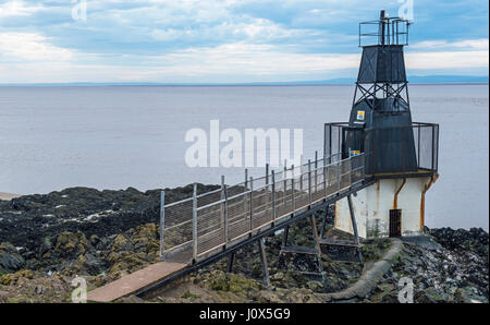 Portishead Point de batterie sur le canal de Bristol Banque D'Images