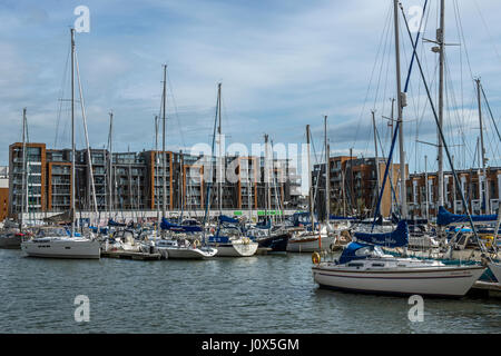La marina de Portishead, dans le Somerset, à l'ouest de l'Angleterre Banque D'Images