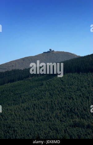 Sniezka, montagne, dolnoslaskie, paysage, pourrait, fond, beau, beauté, bleu, climat, nuage, froid, Banque D'Images