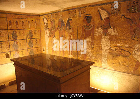 Tombe de Toutankhamon Pharaon réplique qui a été construit sur la rive ouest de Louxor Banque D'Images